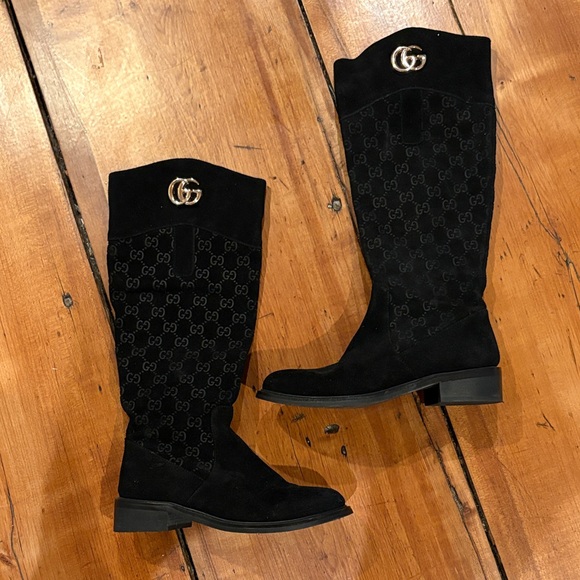 Gucci Black Over the Knee Boots for Women SZ 38 / 7.5 - Picture 1 of 8
